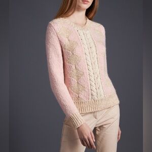 TRICOT CHIC made in Italy knit alpaca blend crewneck sweater size medium